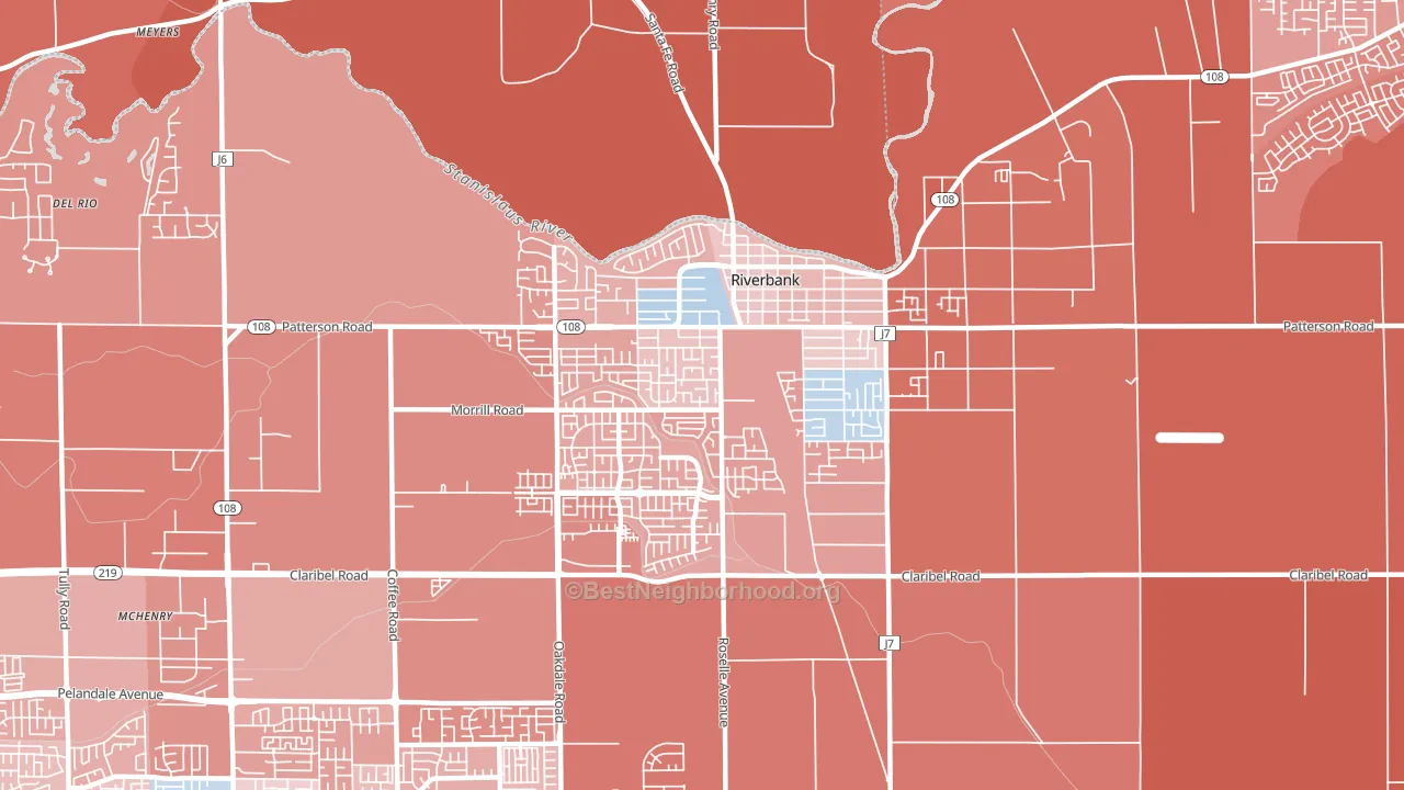 95367, CA block-group political-lean map