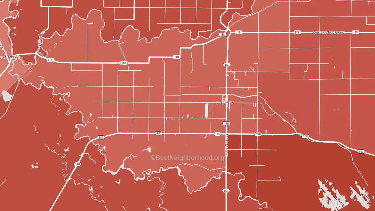 95374, CA block-group political-lean map
