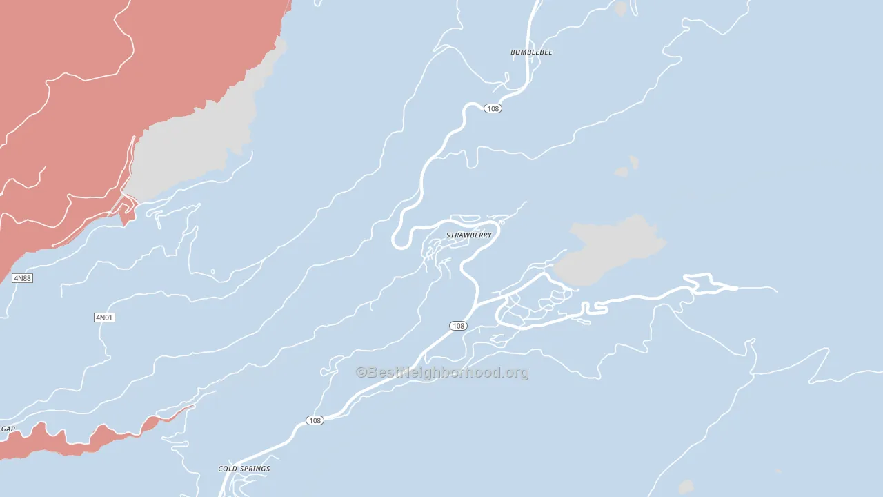 95375, CA block-group political-lean map