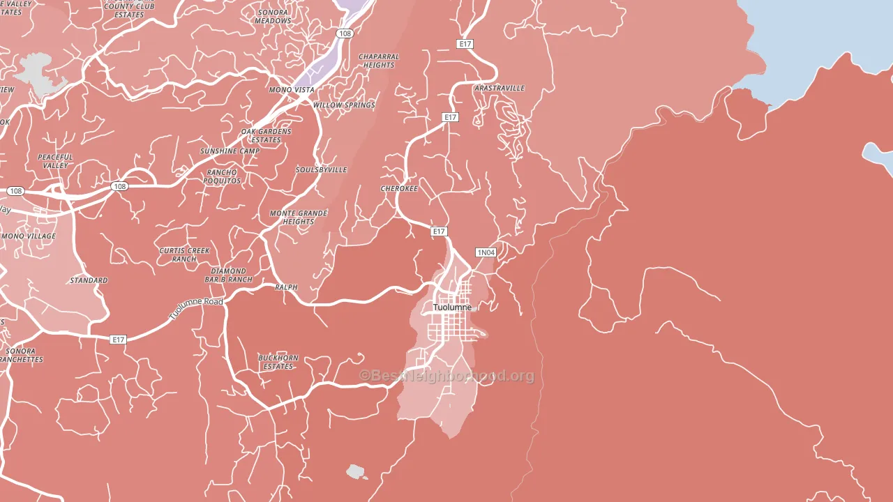 95379, CA block-group political-lean map