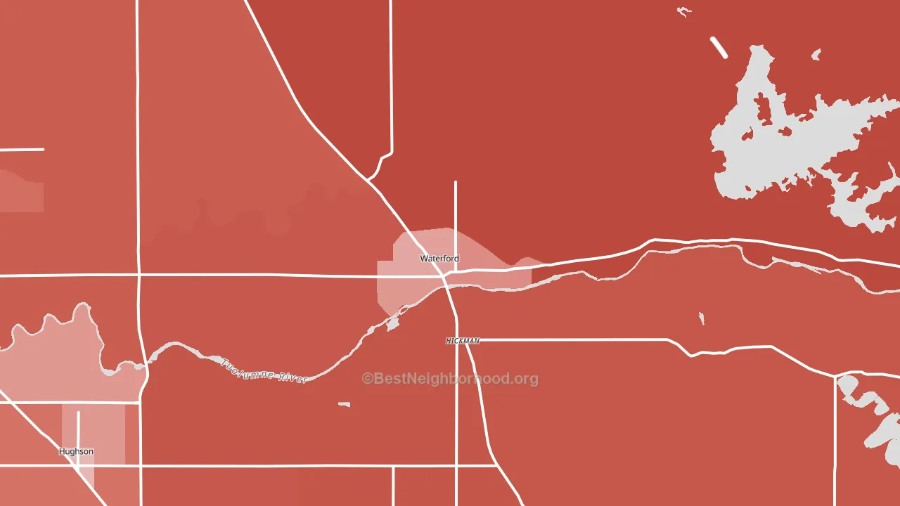 95386, CA block-group political-lean map