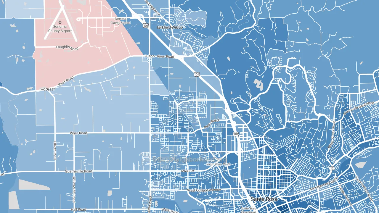 95403, CA block-group political-lean map