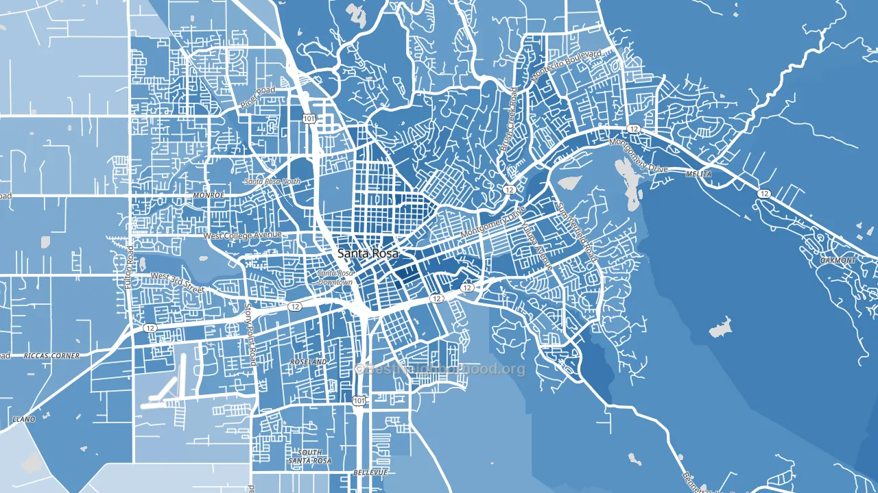 95404, CA block-group political-lean map
