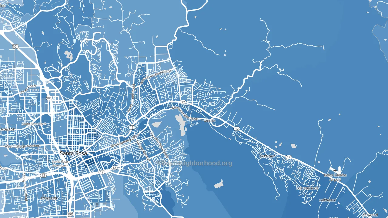 95409, CA block-group political-lean map