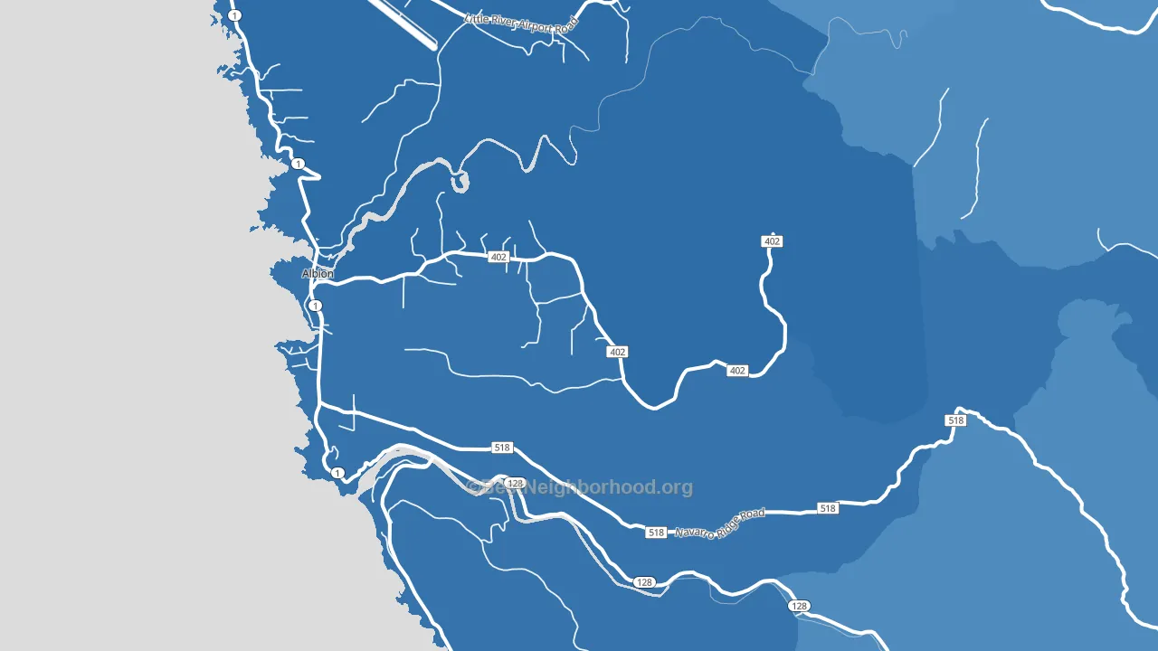 95410, CA block-group political-lean map
