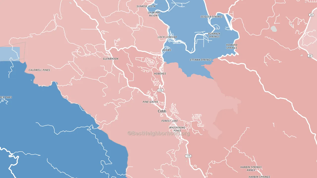 95426, CA block-group political-lean map