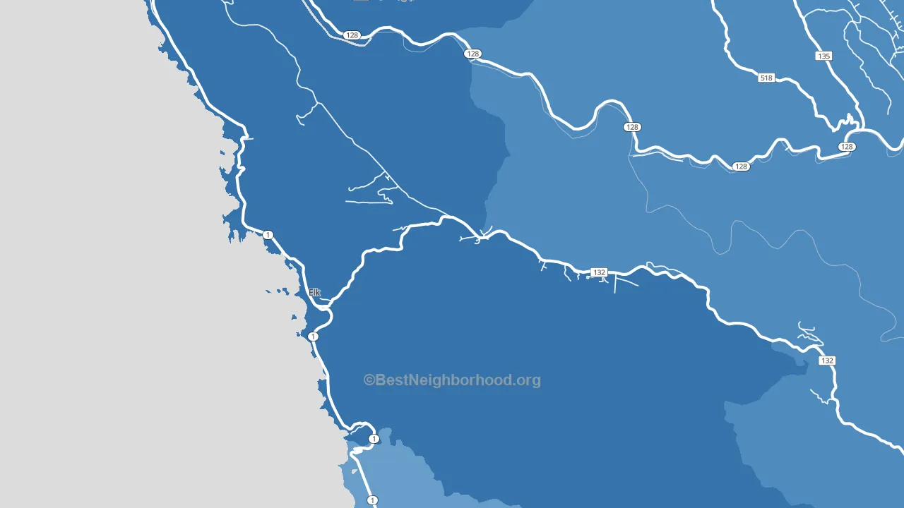 95432, CA block-group political-lean map