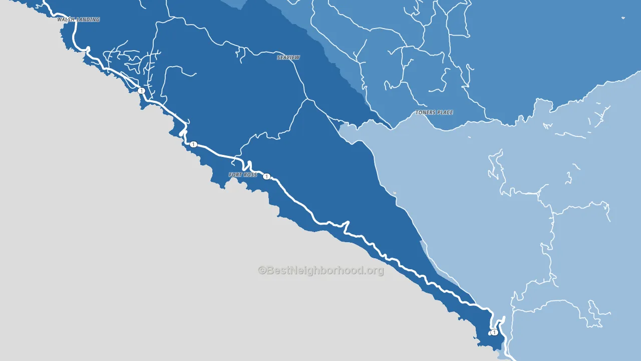 95450, CA block-group political-lean map