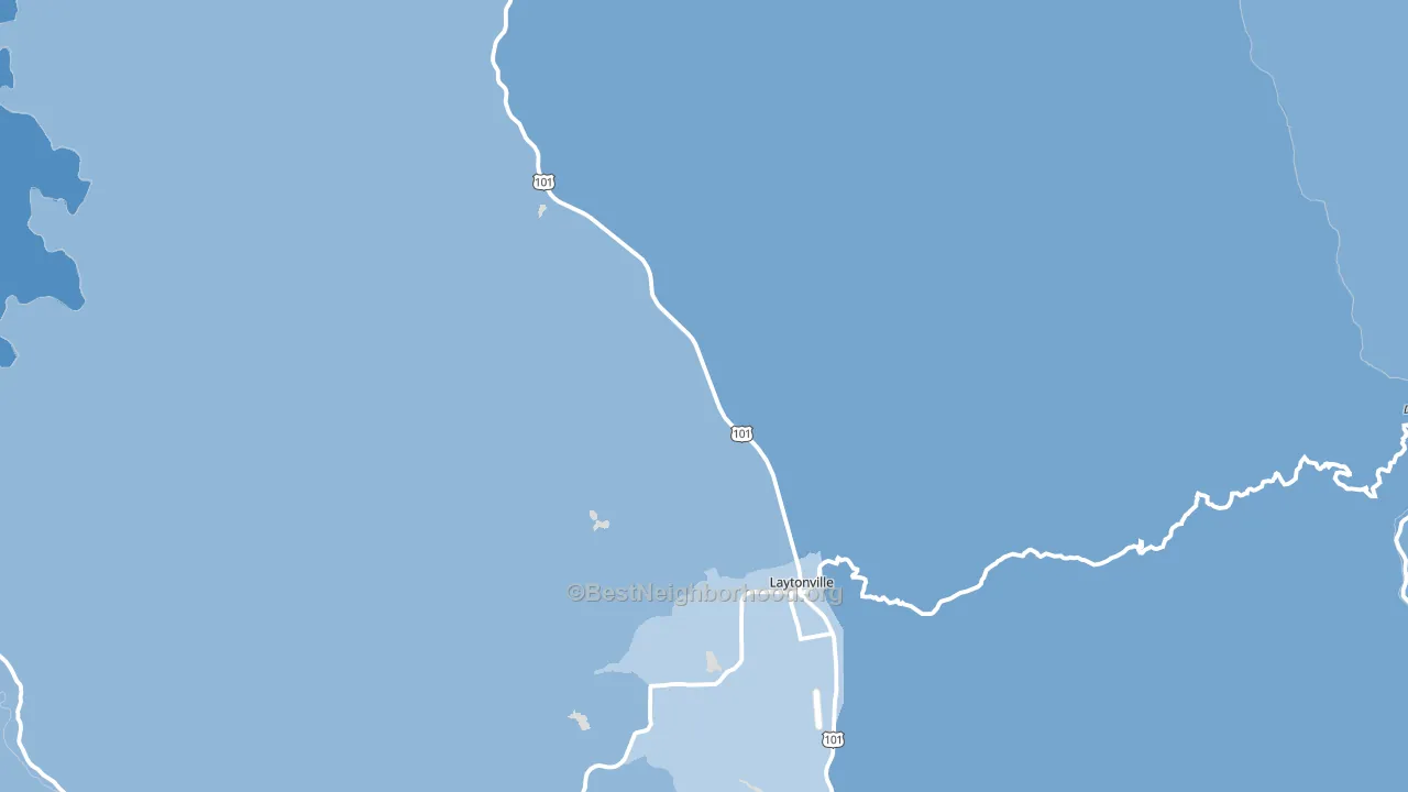 95454, CA block-group political-lean map