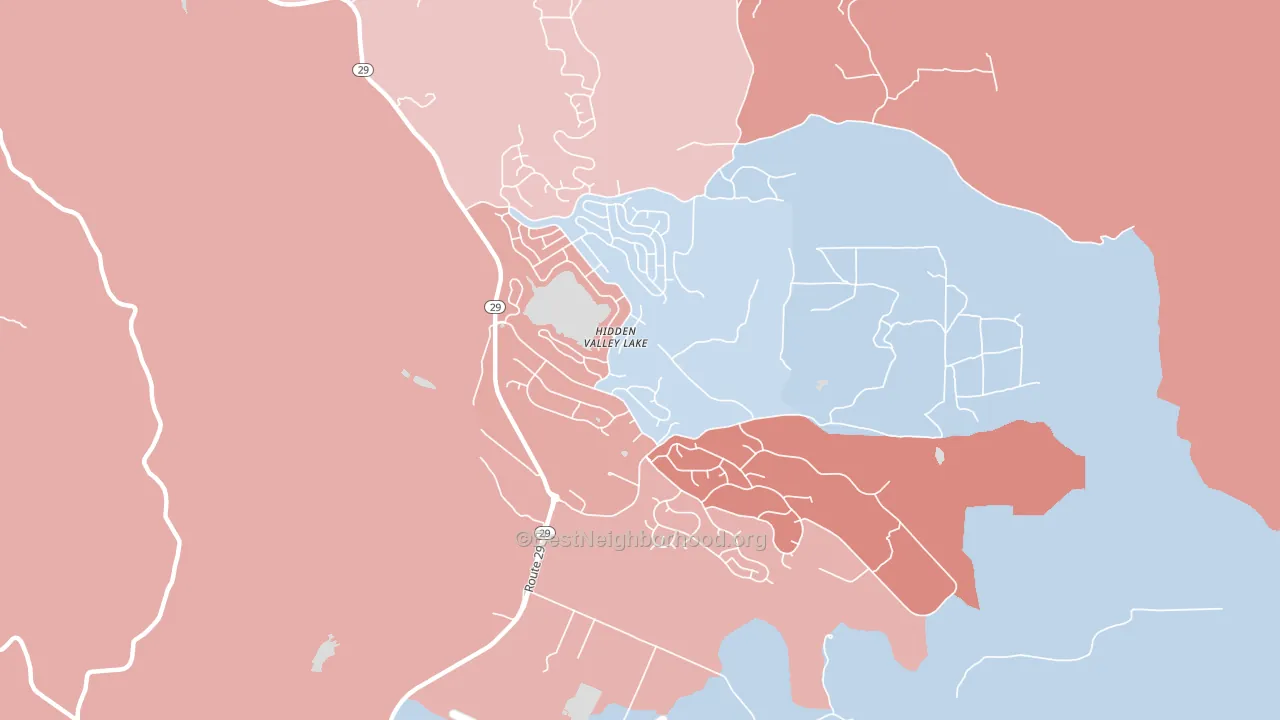 95467, CA block-group political-lean map