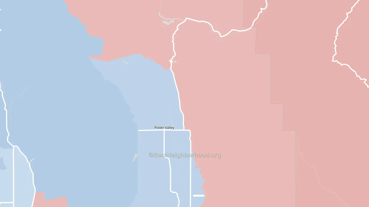 95469, CA block-group political-lean map