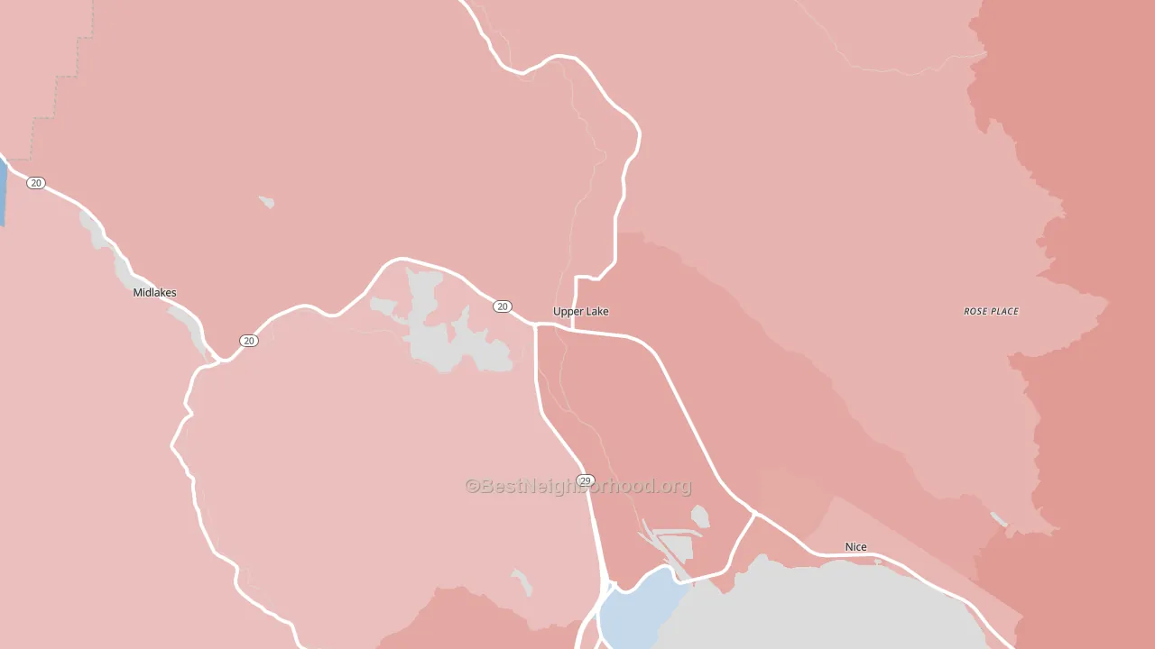 95485, CA block-group political-lean map