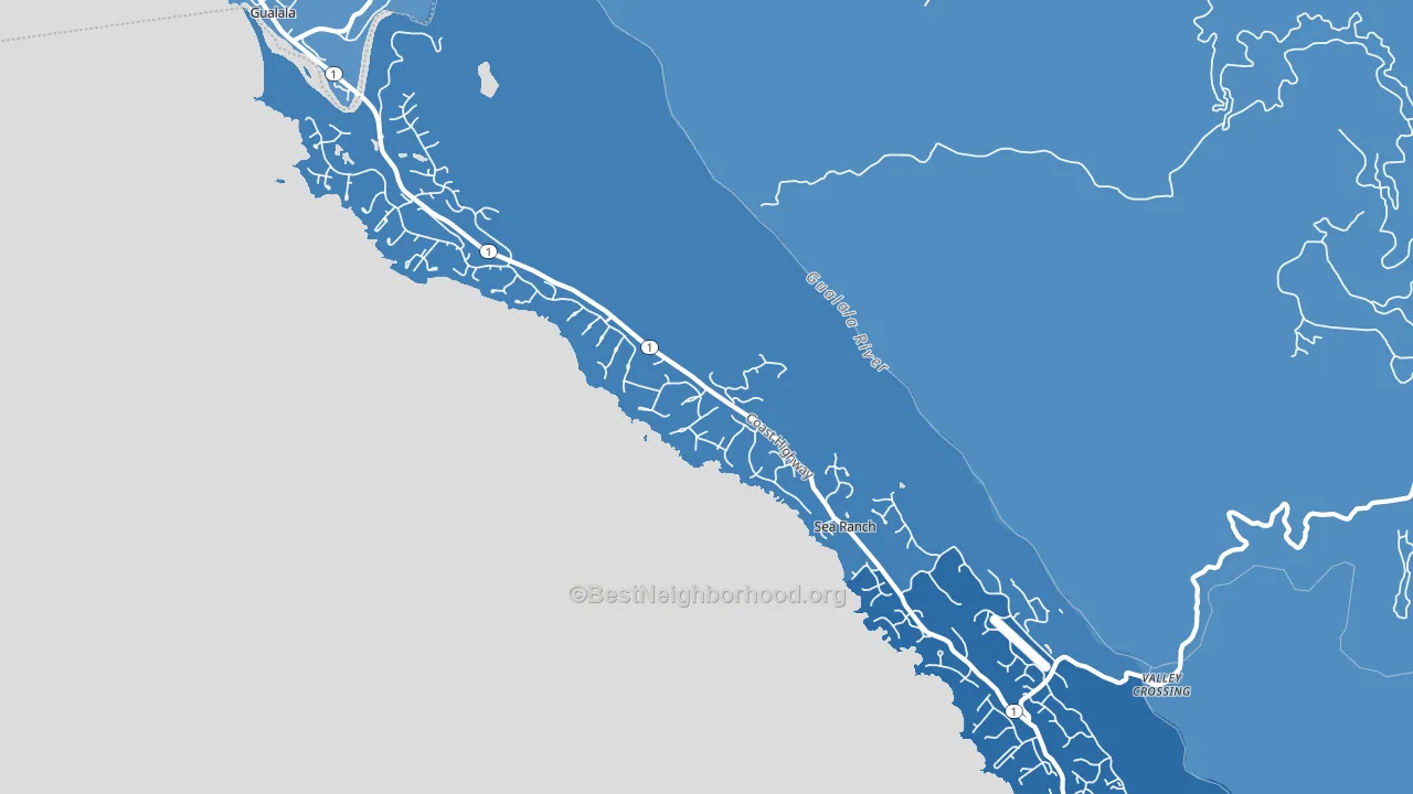95497, CA block-group political-lean map
