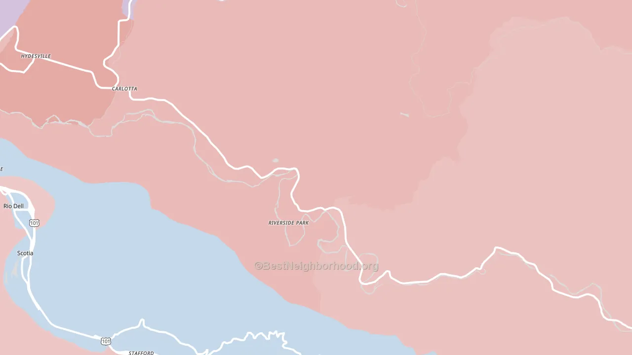 95528, CA block-group political-lean map