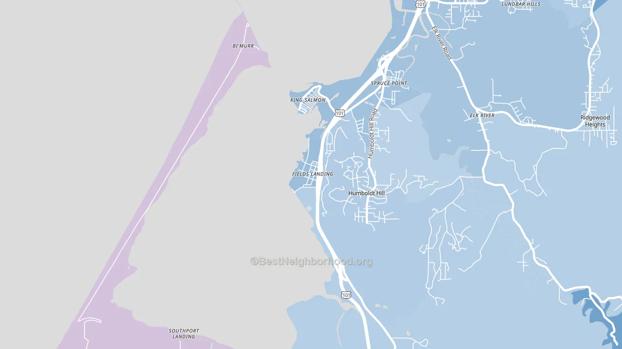 95537, CA block-group political-lean map