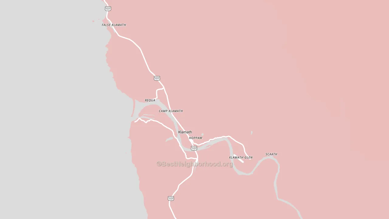 95548, CA block-group political-lean map