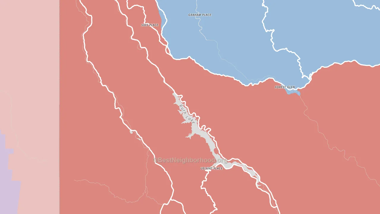95552, CA block-group political-lean map