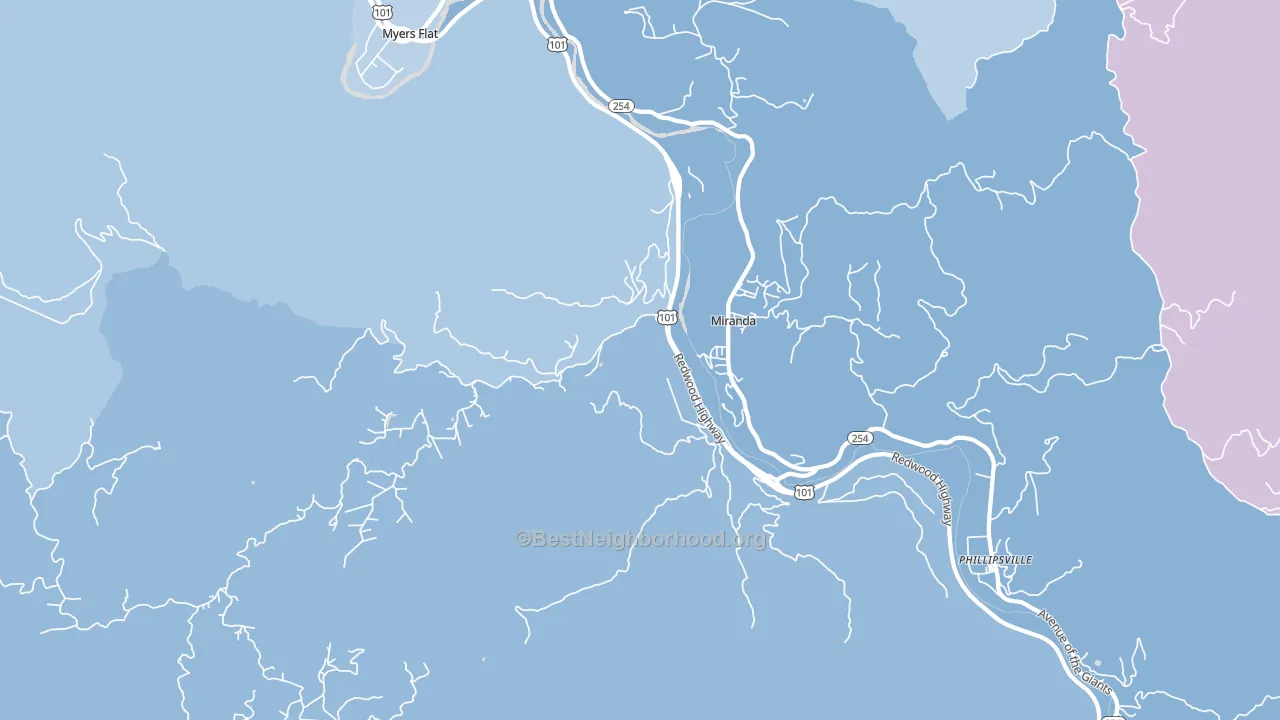 95553, CA block-group political-lean map