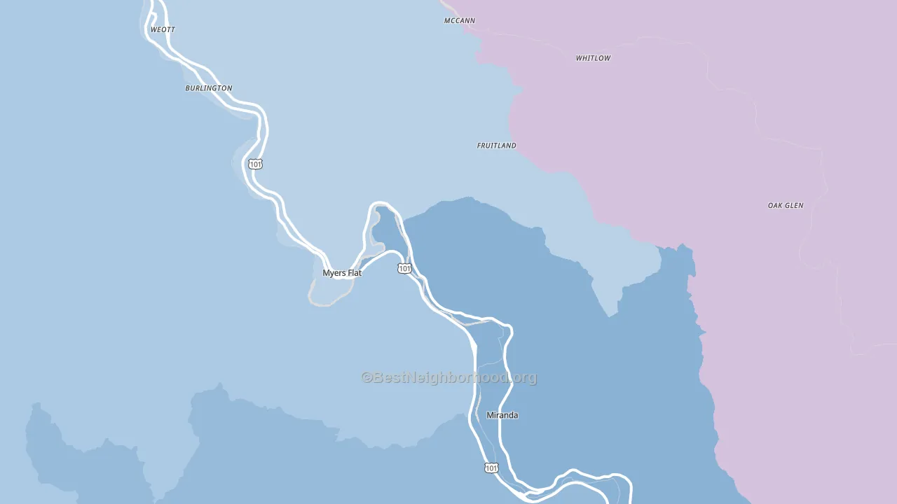 95554, CA block-group political-lean map