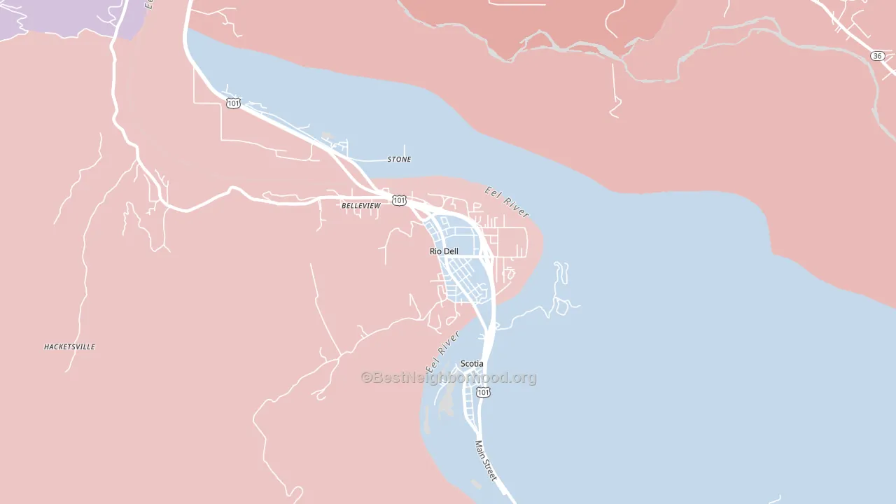 95562, CA block-group political-lean map