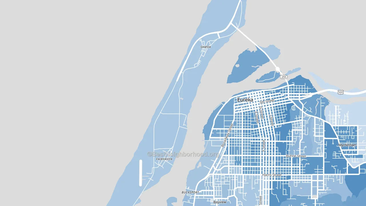 95564, CA block-group political-lean map