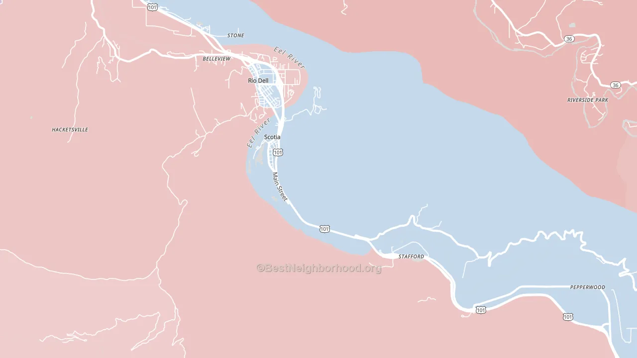 95565, CA block-group political-lean map