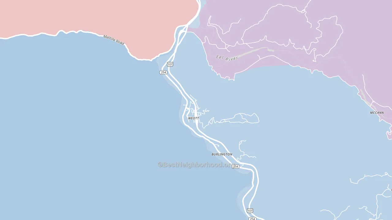 95571, CA block-group political-lean map