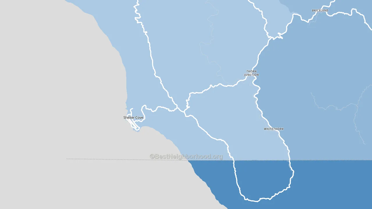 95589, CA block-group political-lean map