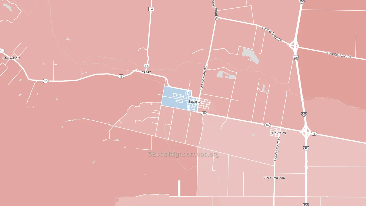 95627, CA block-group political-lean map