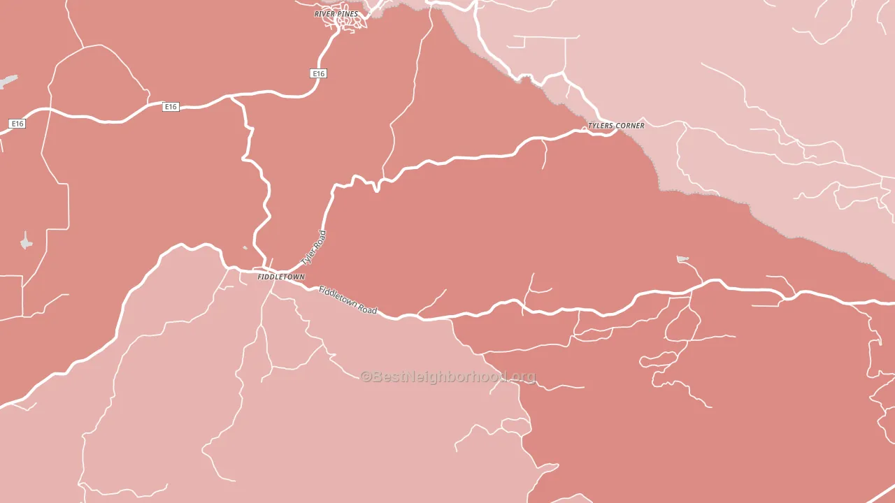 95629, CA block-group political-lean map