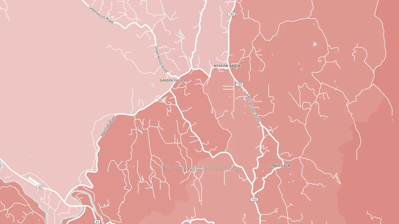 95633, CA block-group political-lean map