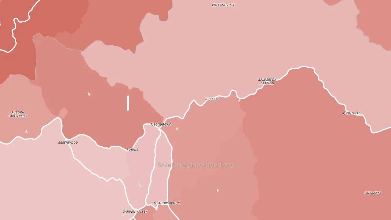 95634, CA block-group political-lean map