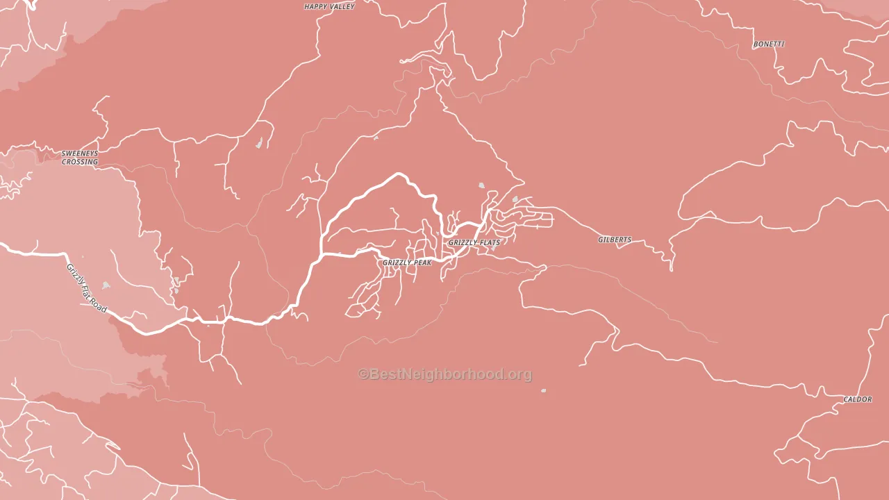 95636, CA block-group political-lean map