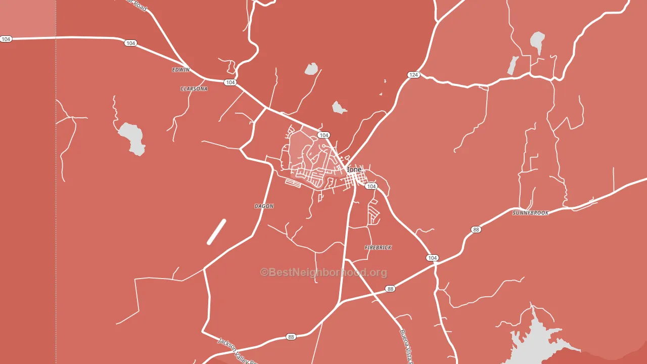 95640, CA block-group political-lean map