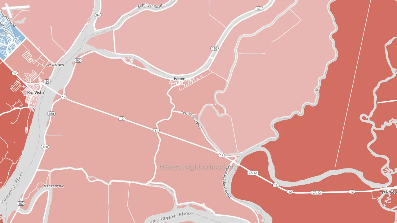 95641, CA block-group political-lean map