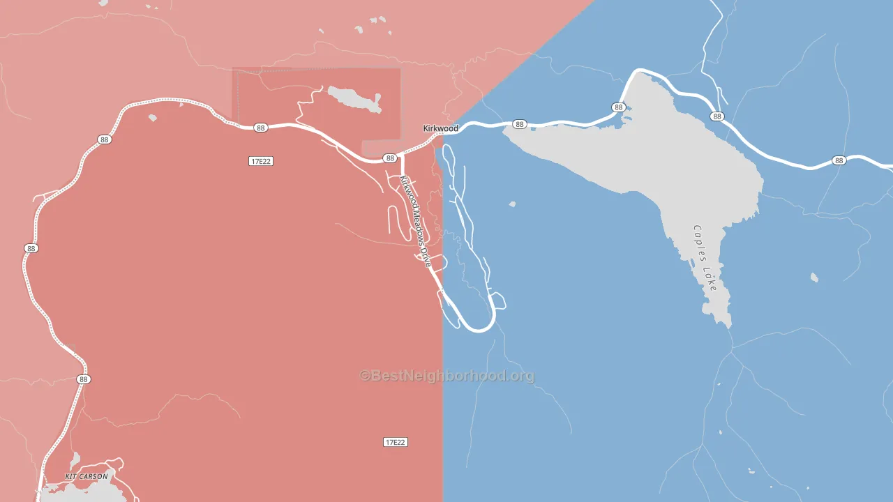 95646, CA block-group political-lean map
