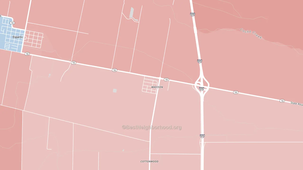 95653, CA block-group political-lean map
