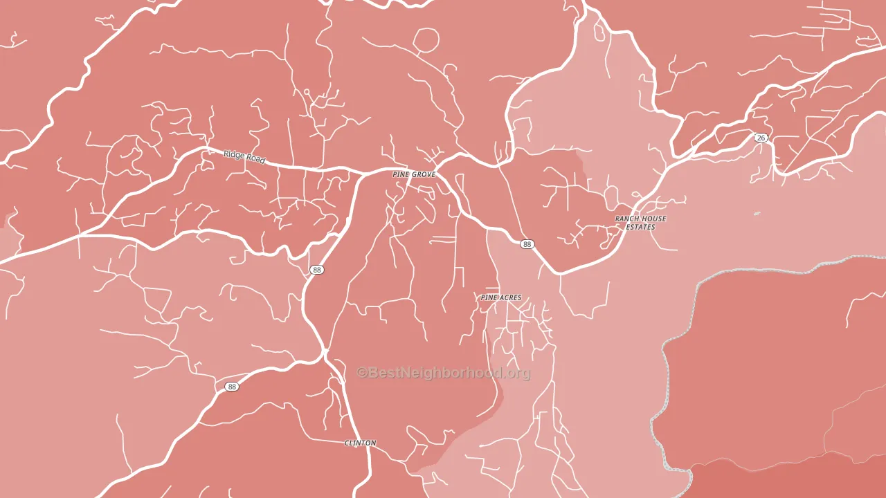 95665, CA block-group political-lean map