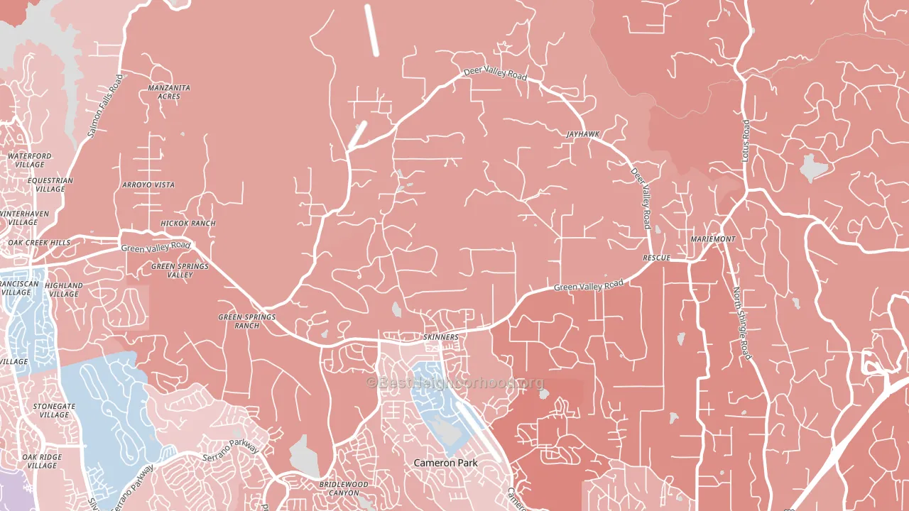 95672, CA block-group political-lean map