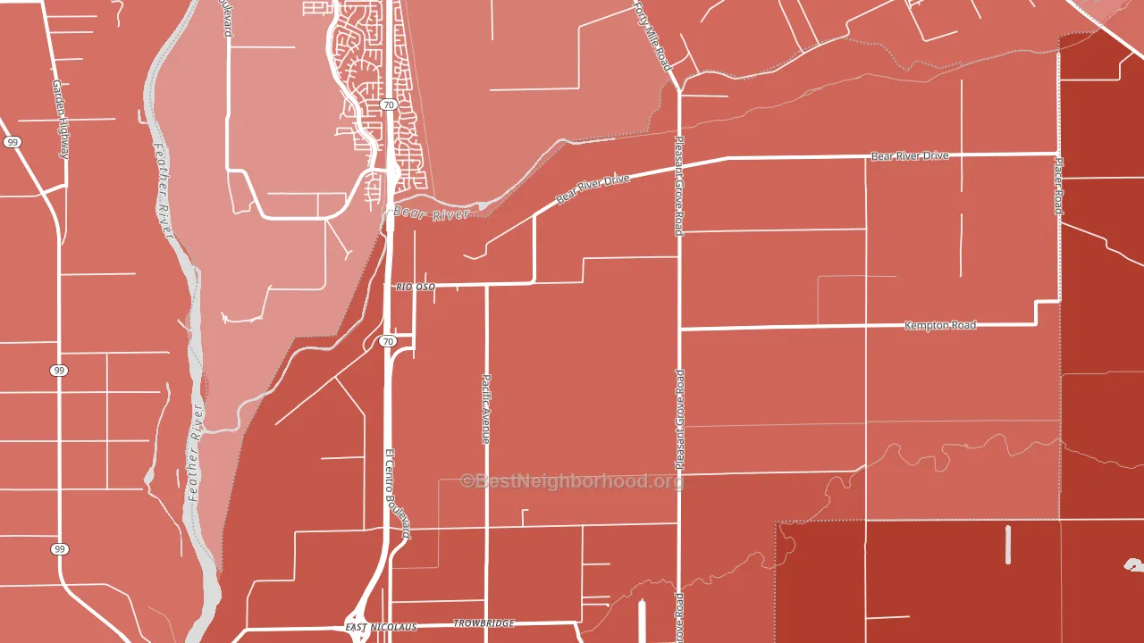 95674, CA block-group political-lean map