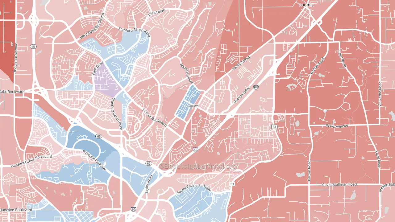 95677, CA block-group political-lean map