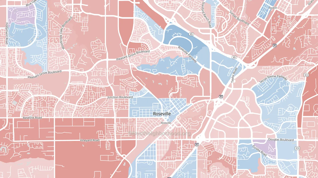 95678, CA block-group political-lean map