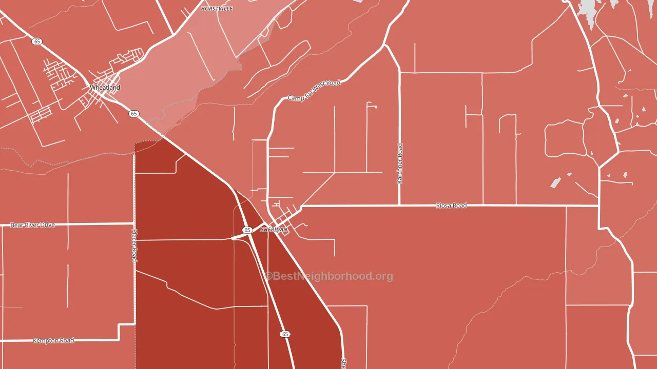 95681, CA block-group political-lean map