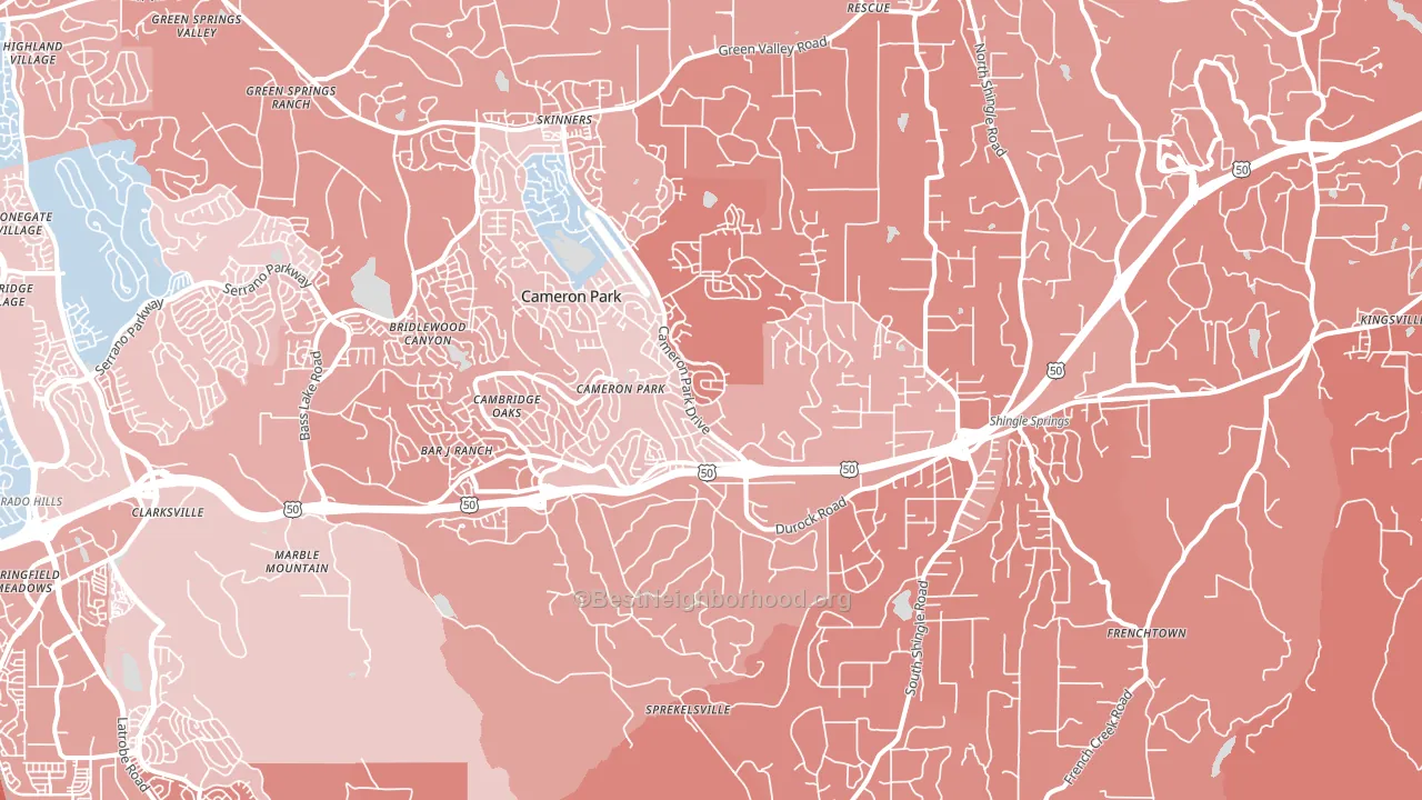 95682, CA block-group political-lean map