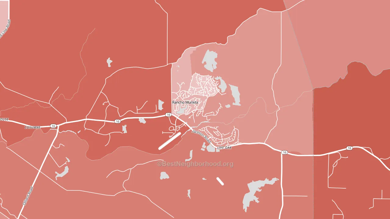 95683, CA block-group political-lean map