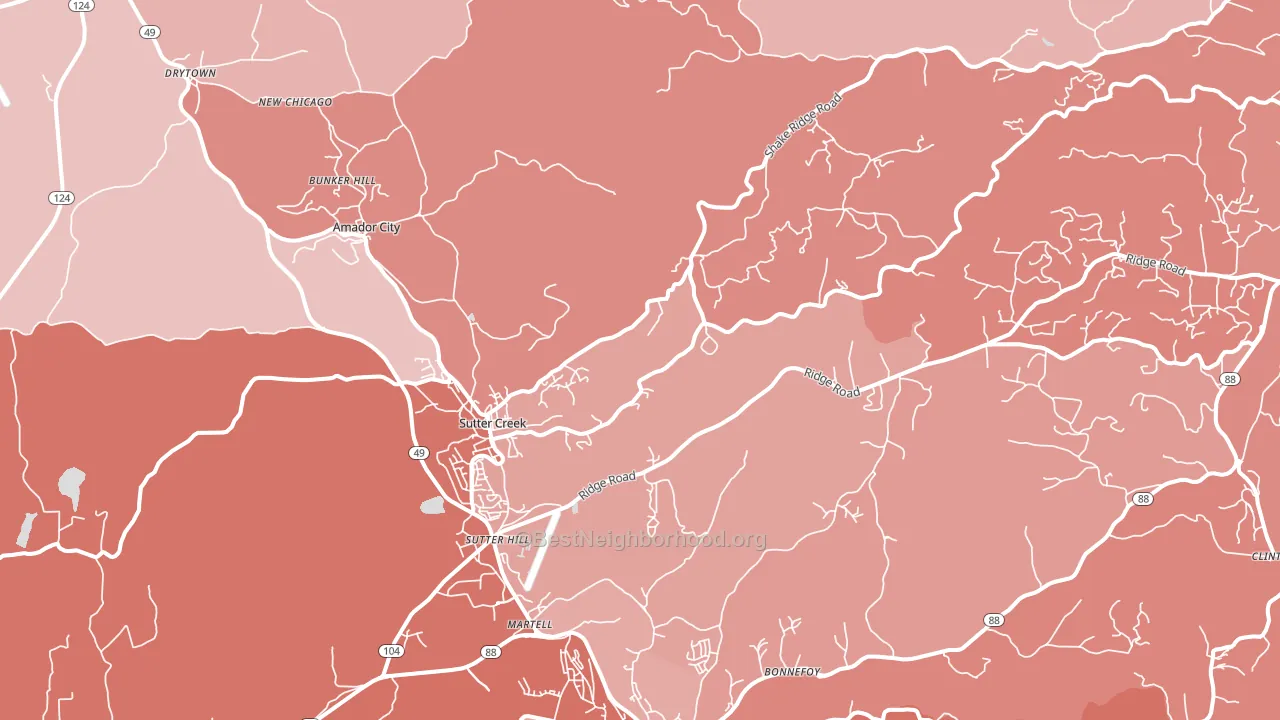 95685, CA block-group political-lean map