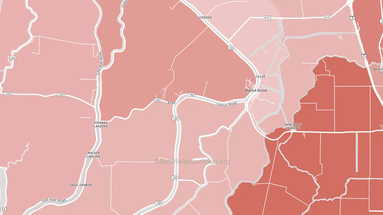 95690, CA block-group political-lean map