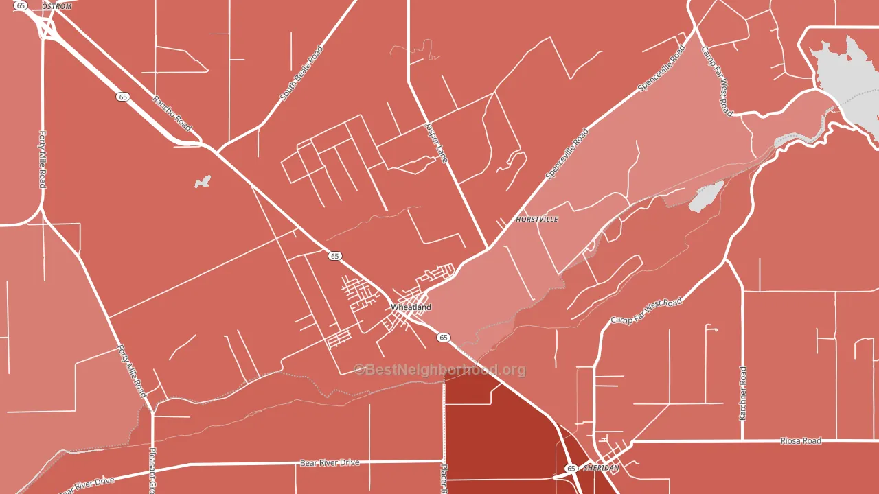 95692, CA block-group political-lean map