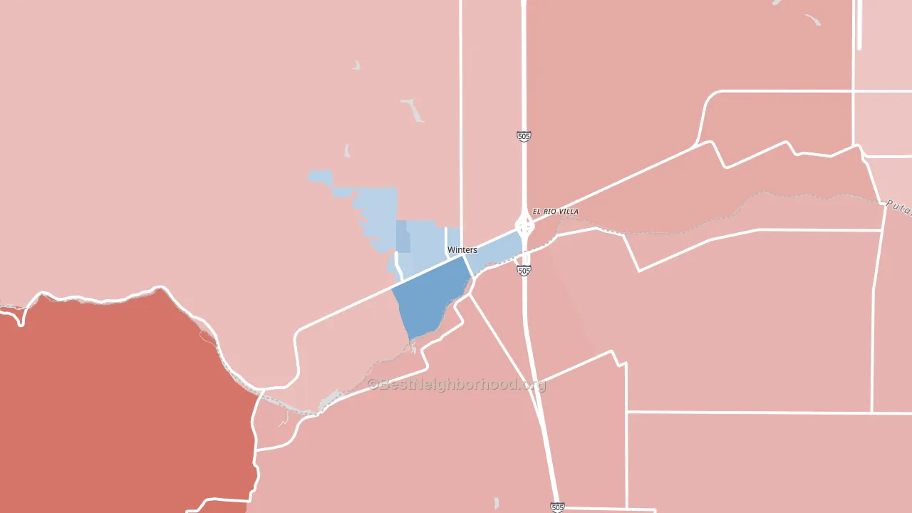 95694, CA block-group political-lean map