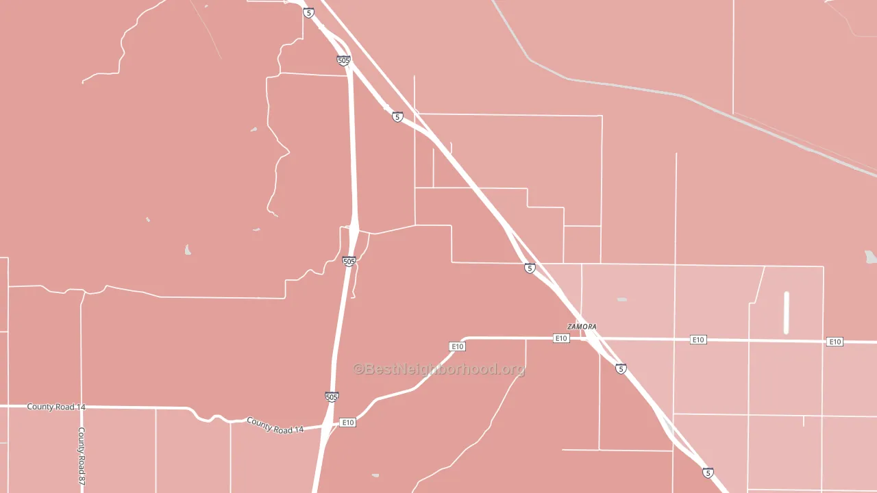 95698, CA block-group political-lean map